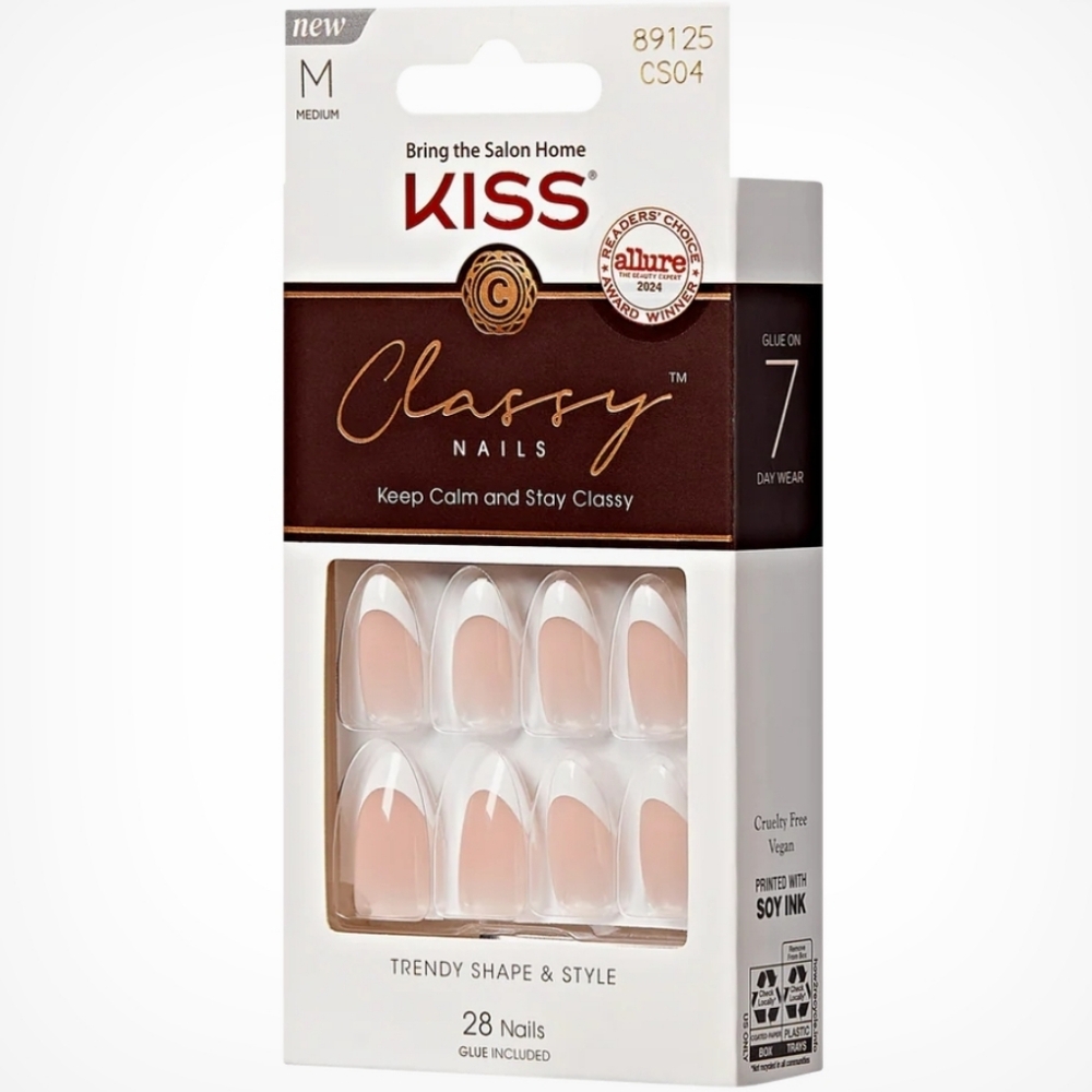 1-Kiss Classy Nails - Nude Press-On Set